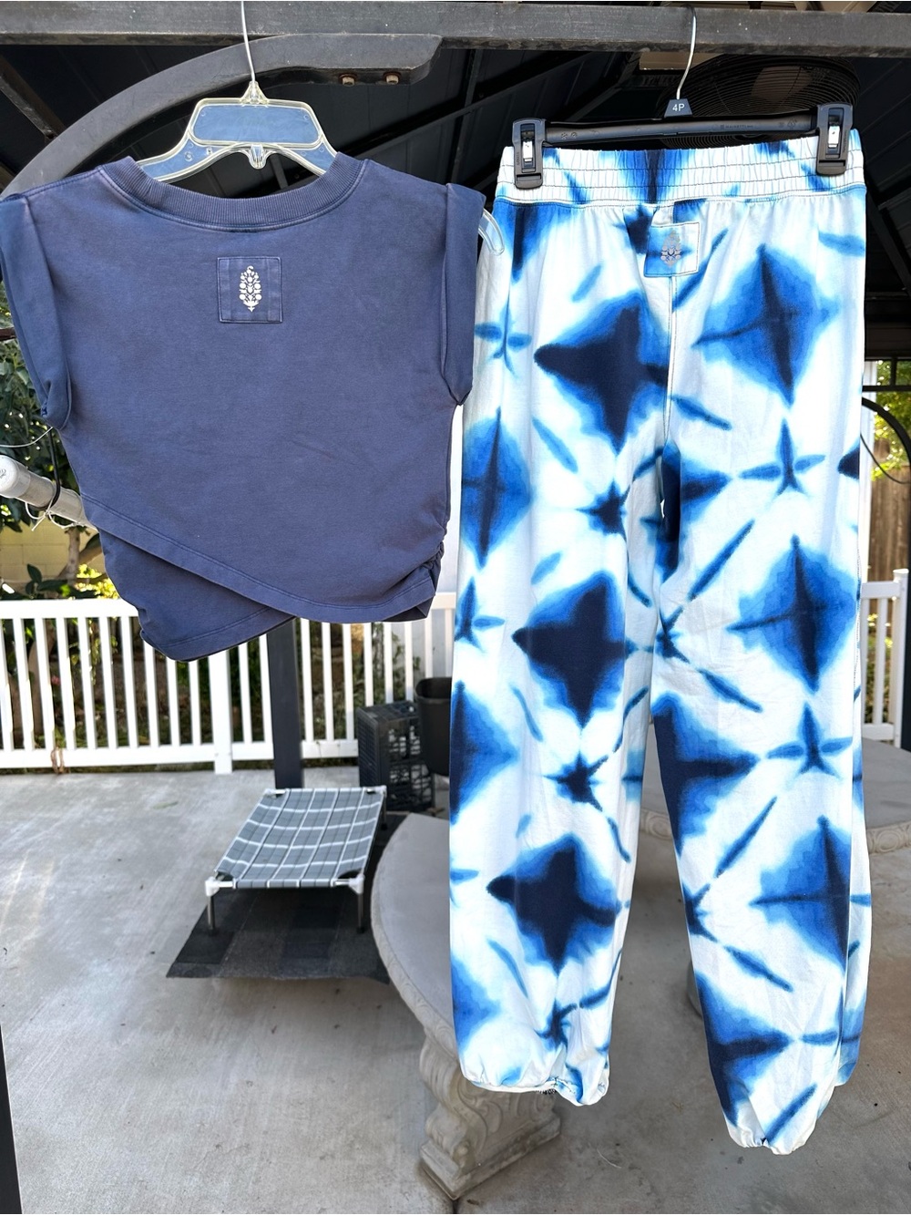 NEW FREE PEOPLE SHIBORI NAVY COMBO CROSSOVER SET SIZE XS!!!! - Picture 4 of 7